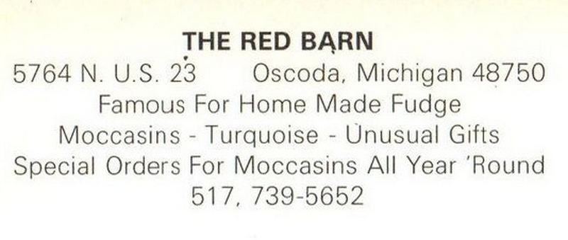 Red Barn of Oscoda - Vintage Postcard